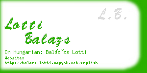 lotti balazs business card